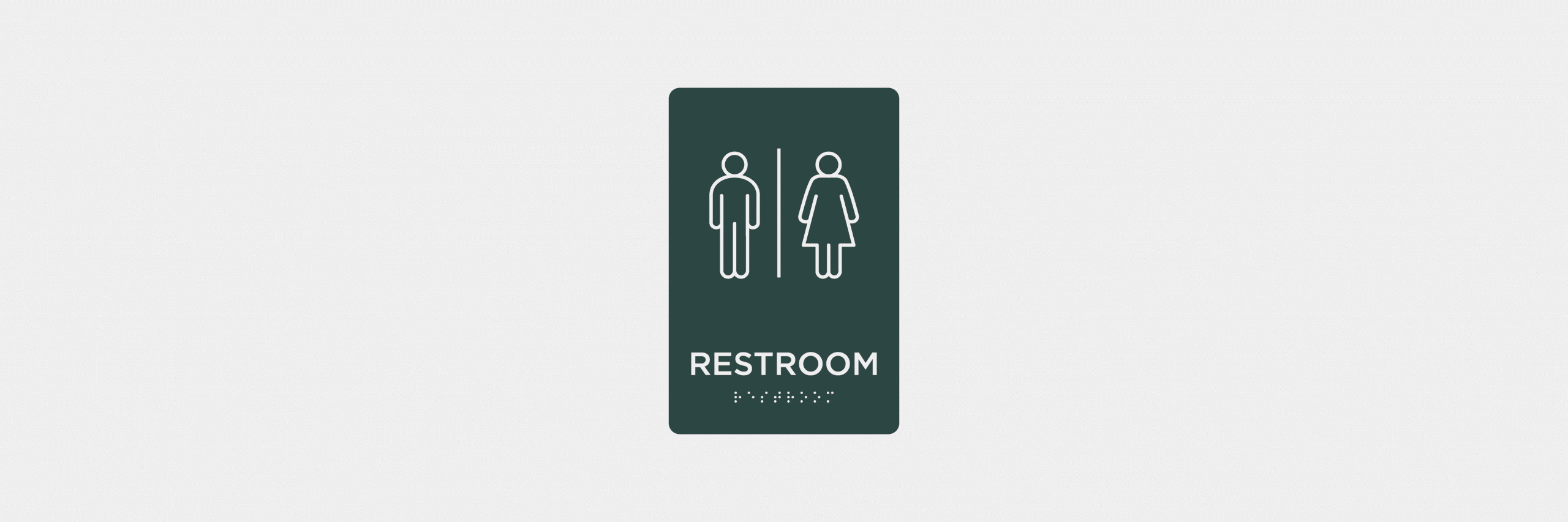 ADA Signs - Restroom Pictogram and Typesetting Braille