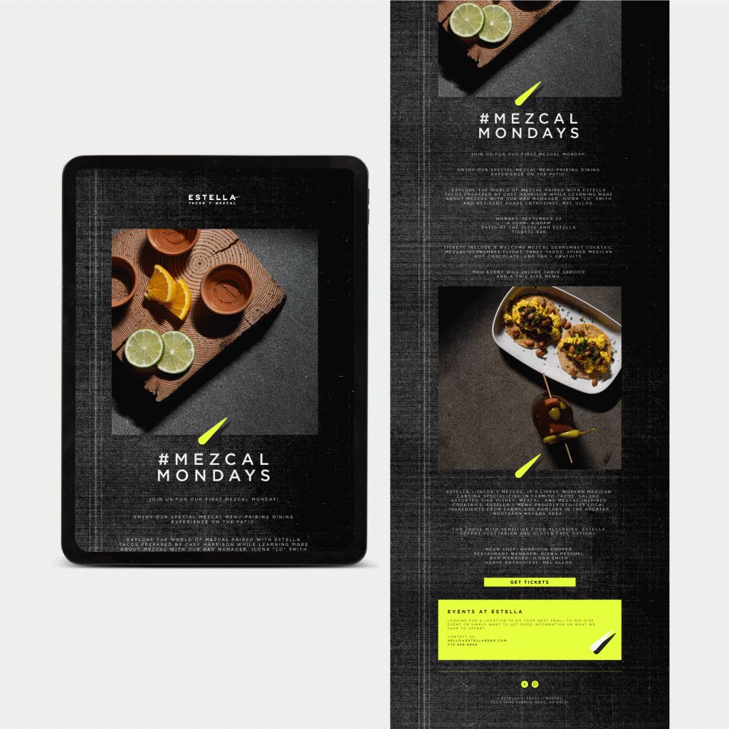 EDM Newsletter Design for Estella Tacos Y Mezcal, Reno